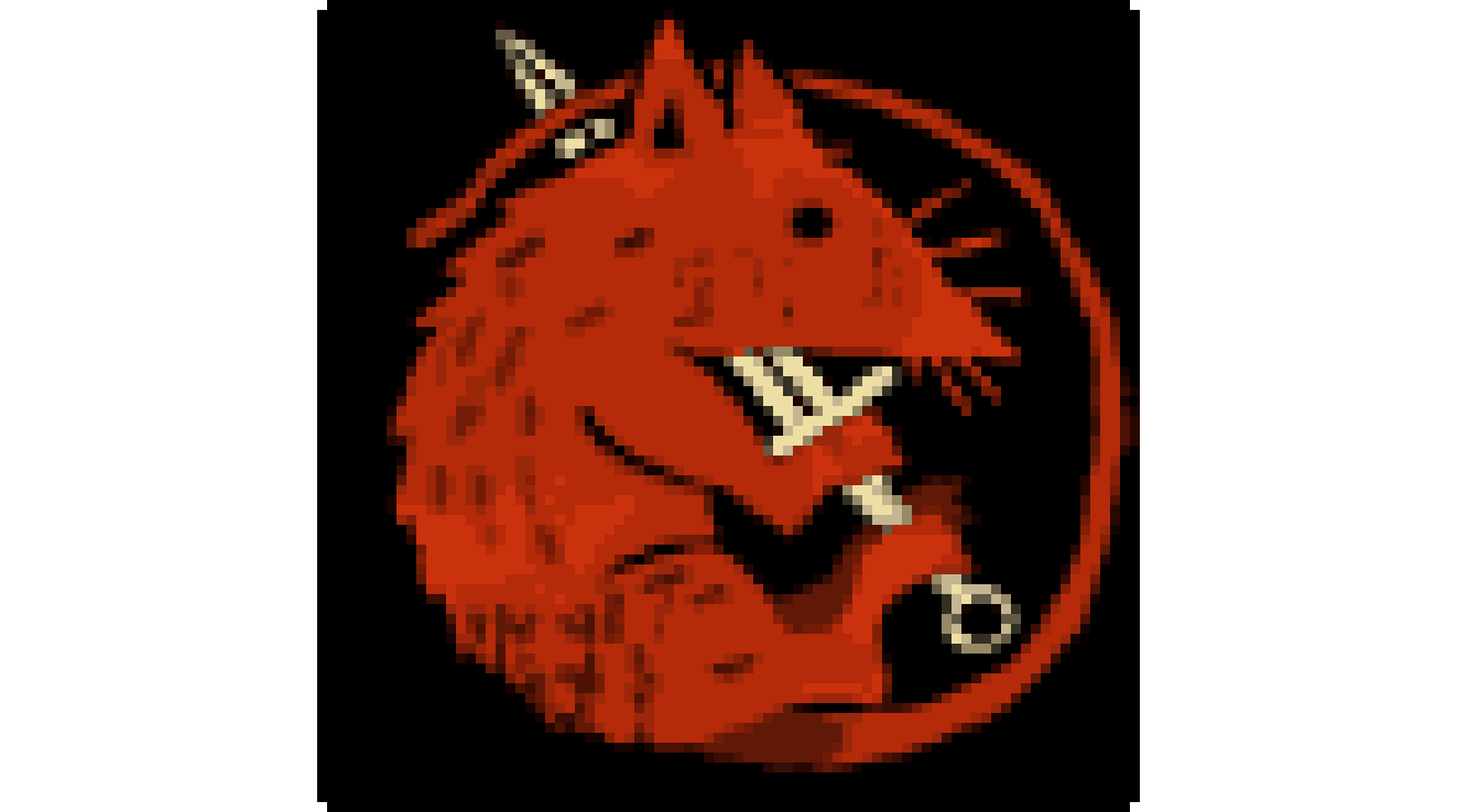 Crimson Wolf Emblem: Primal Energy, Menacing Gaze