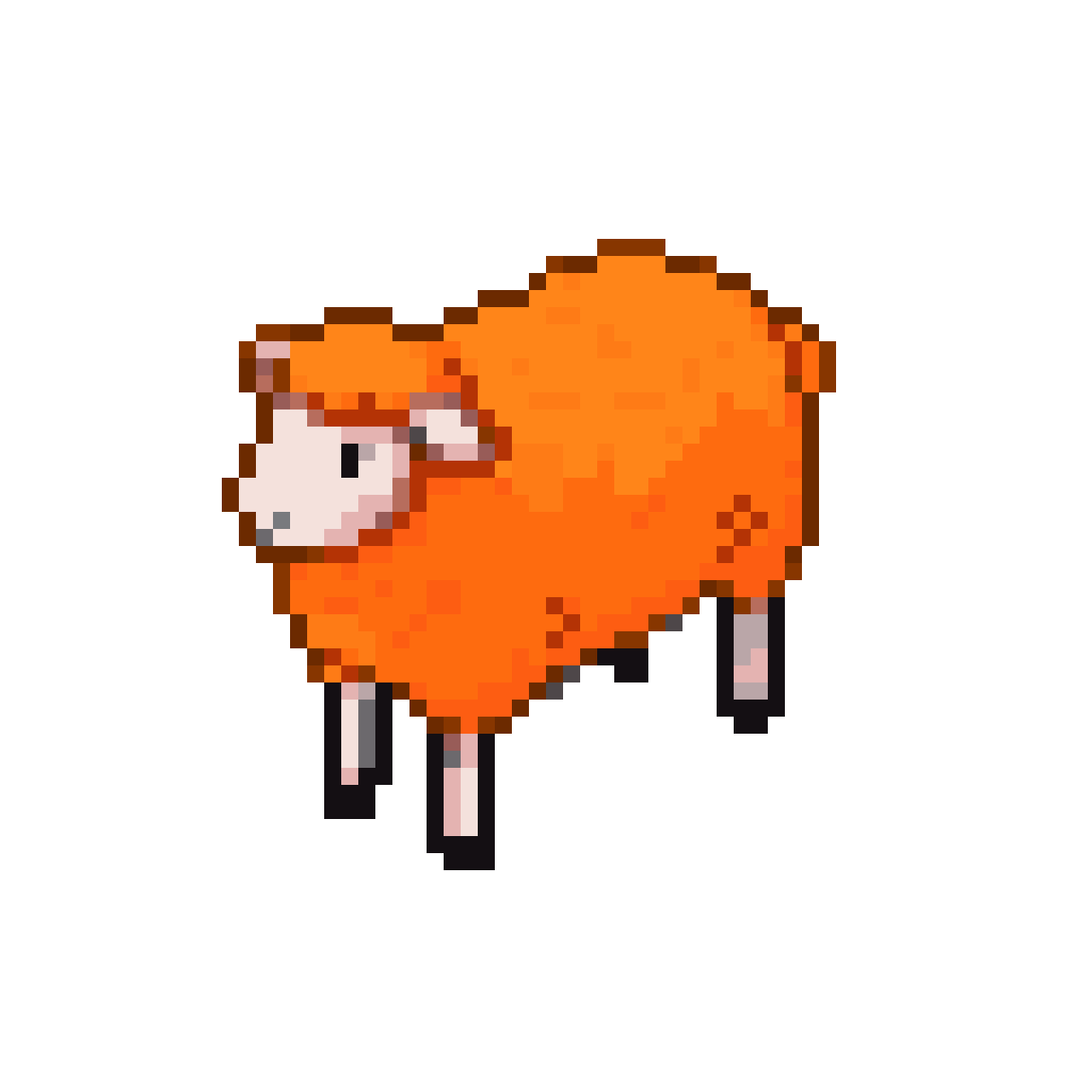 Whimsical Orange Sheep: Gentle AI Art