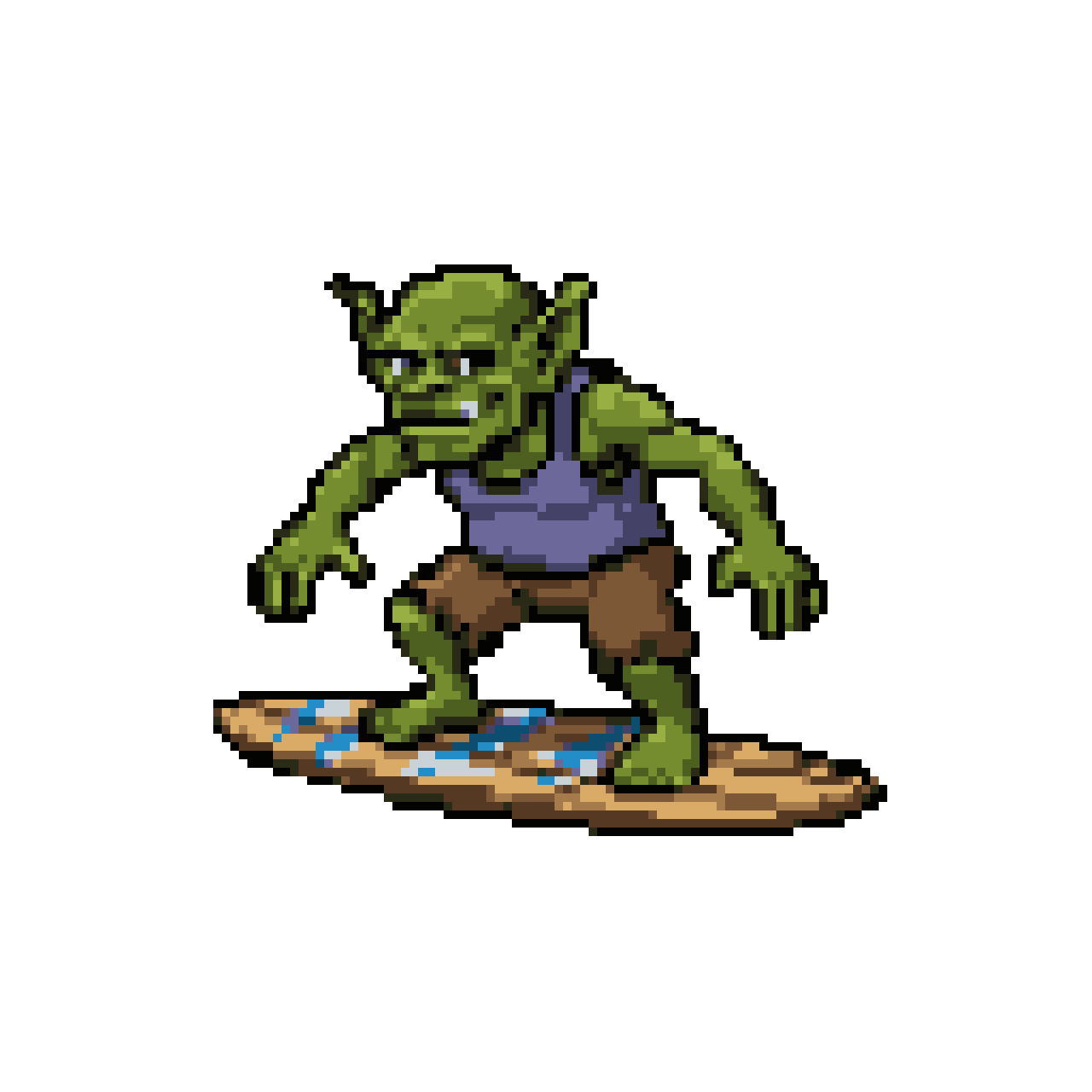 Goblin Surfer's Wild Ride: Precarious Balance on Board