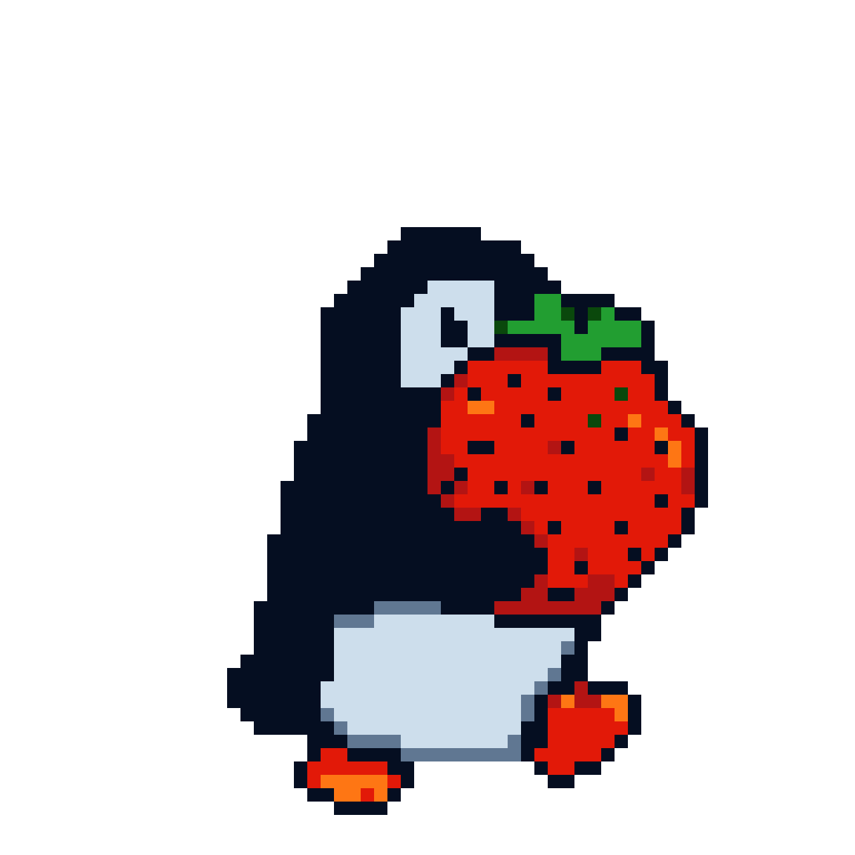 Penguin's Big Strawberry Adventure: Whimsical Joy