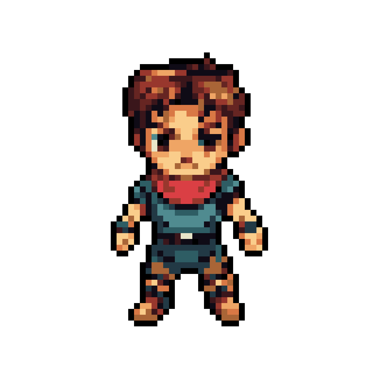Chibi Adventurer Sprite: Determined Stance