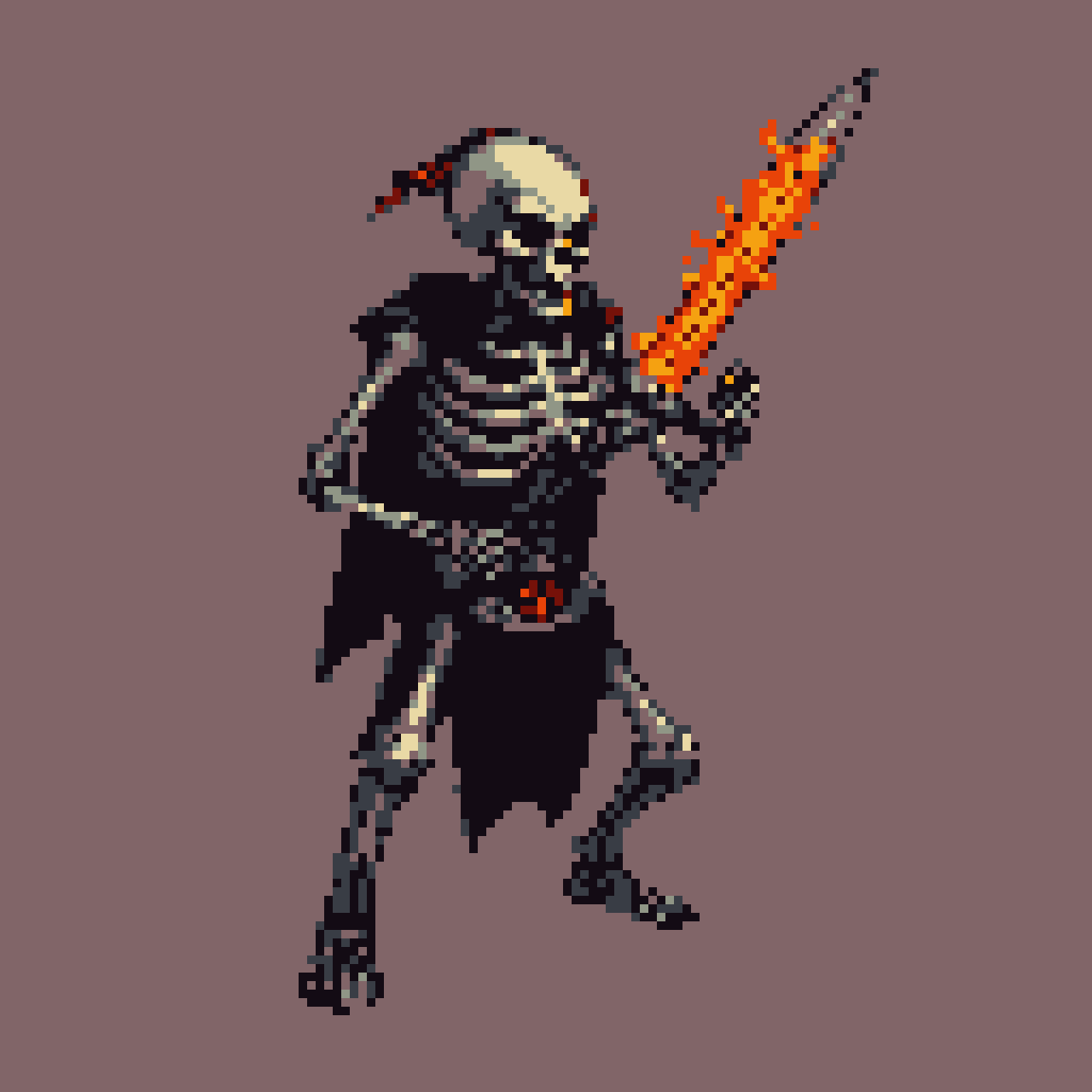 Pixie Skeleton Fiery Skeleton Warrior: Menacing Blade, Dark Power