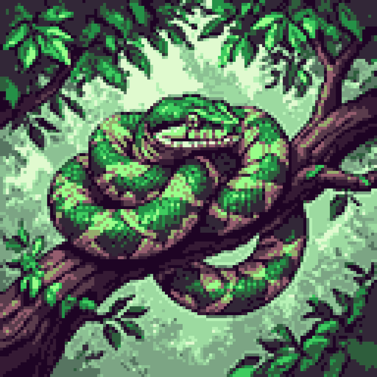 Pixel: Coiled Jungle Serpent, Grinning Danger