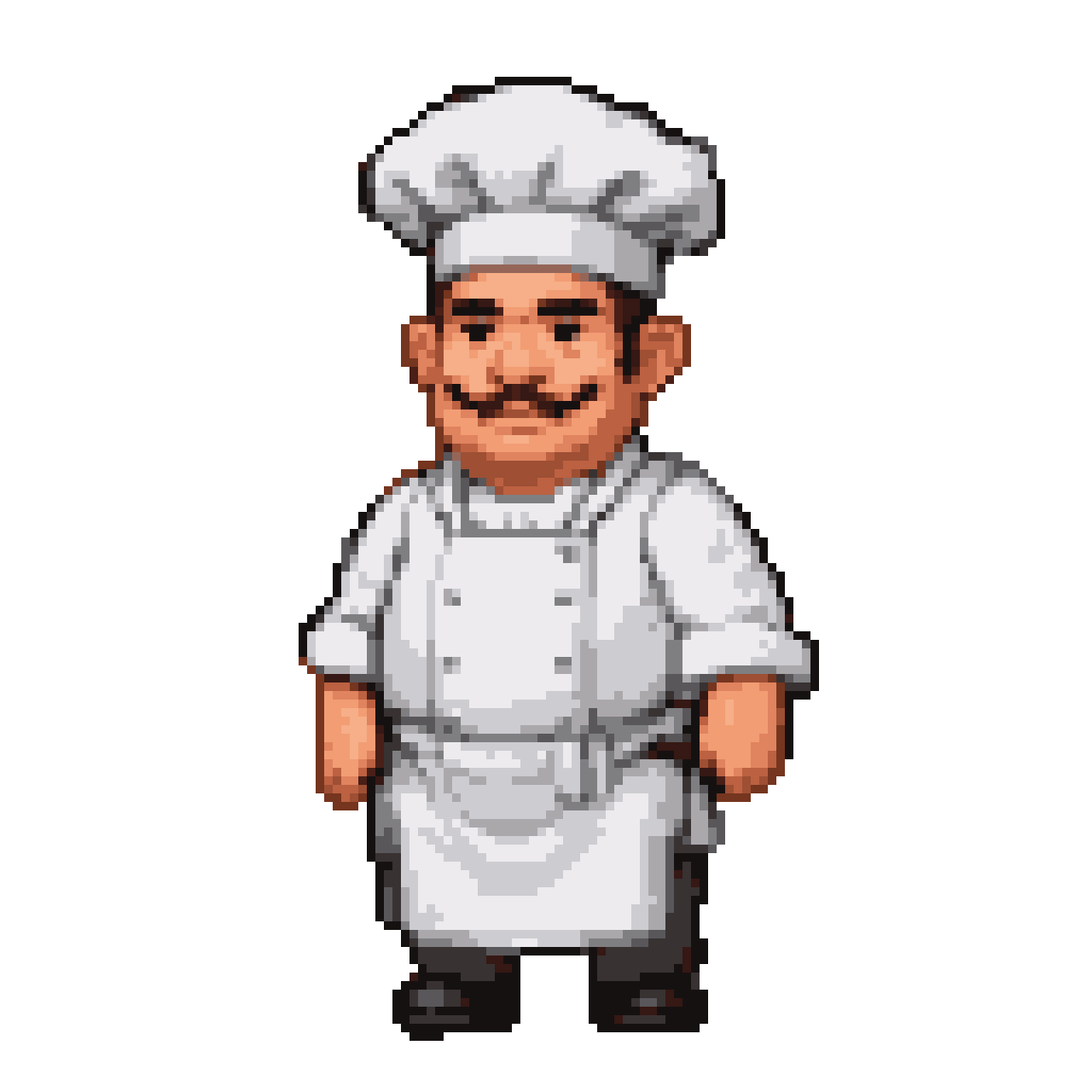 Jolly Chef Ready to Cook - Retro Game Character