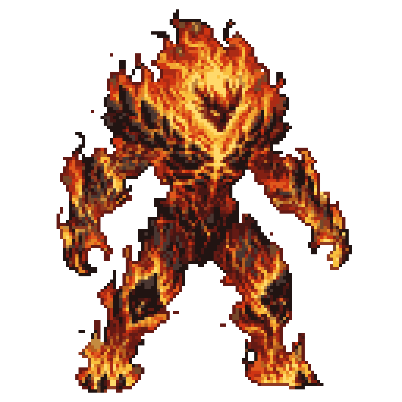 Fiery Elemental Unleashes Raw Conflagration
