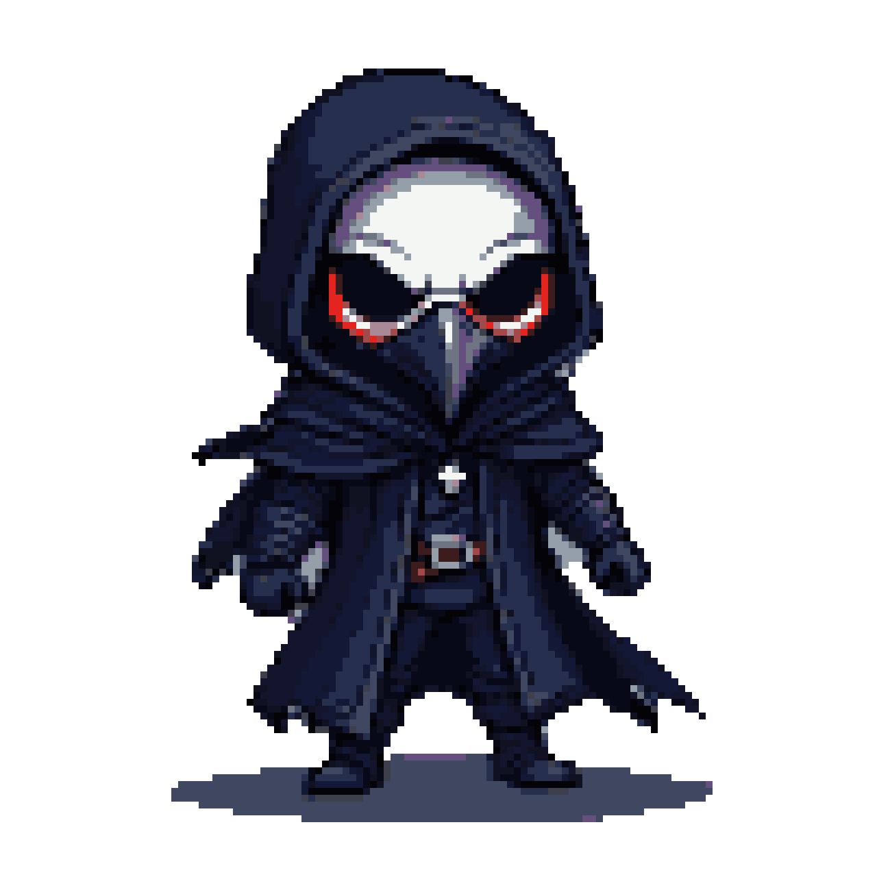 Raven Masked Wanderer: Eerie Chibi Figure