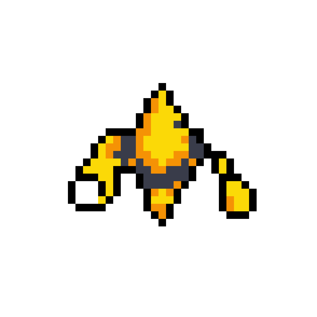 Fiery Energy Spirit: Abstract Yellow Entity on Black