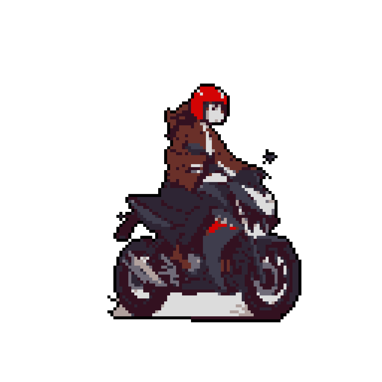 Red Helmet Rider: Dark Journey on a Motorcycle