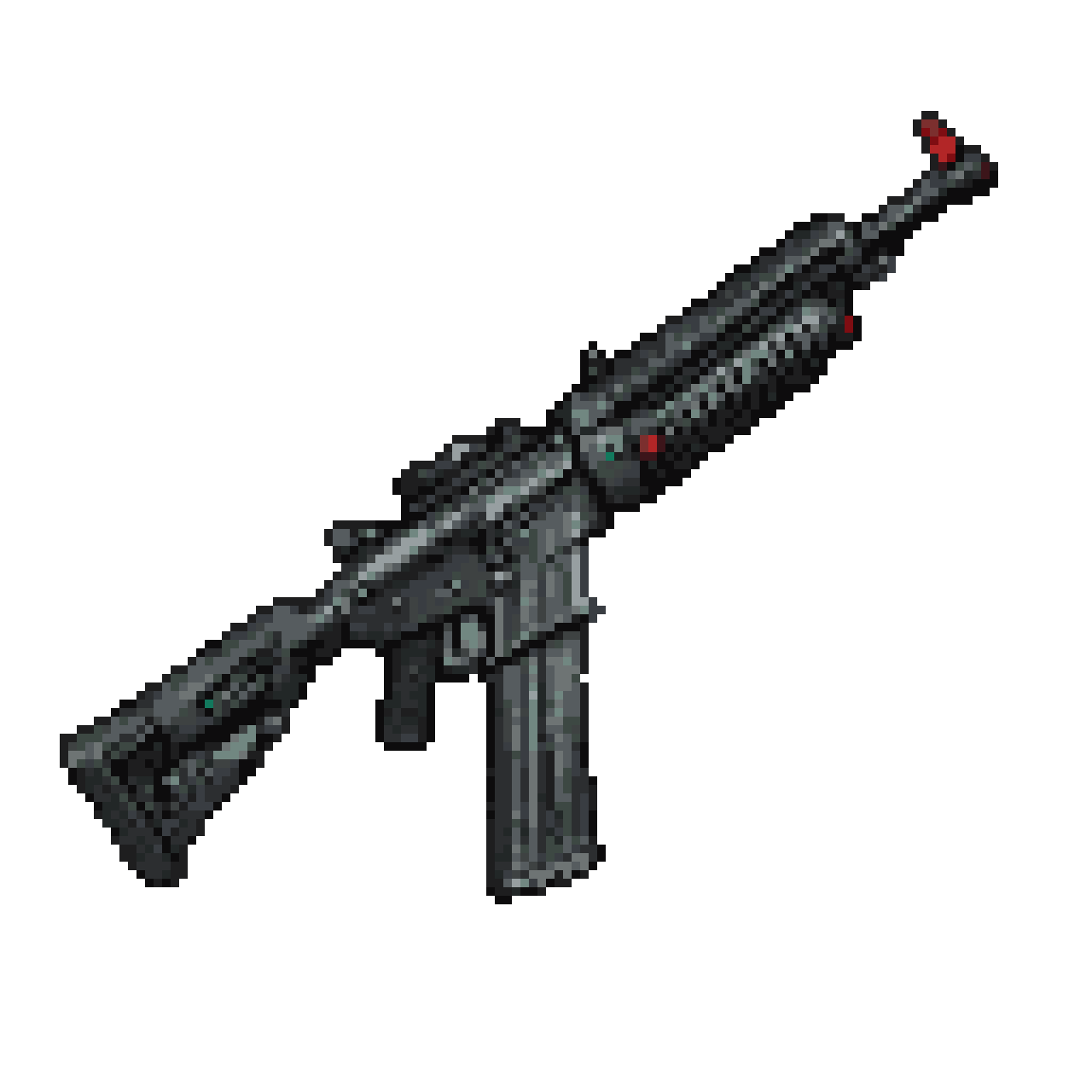 Futuristic Alien Rifle: Dark Sci-Fi Combat Weapon