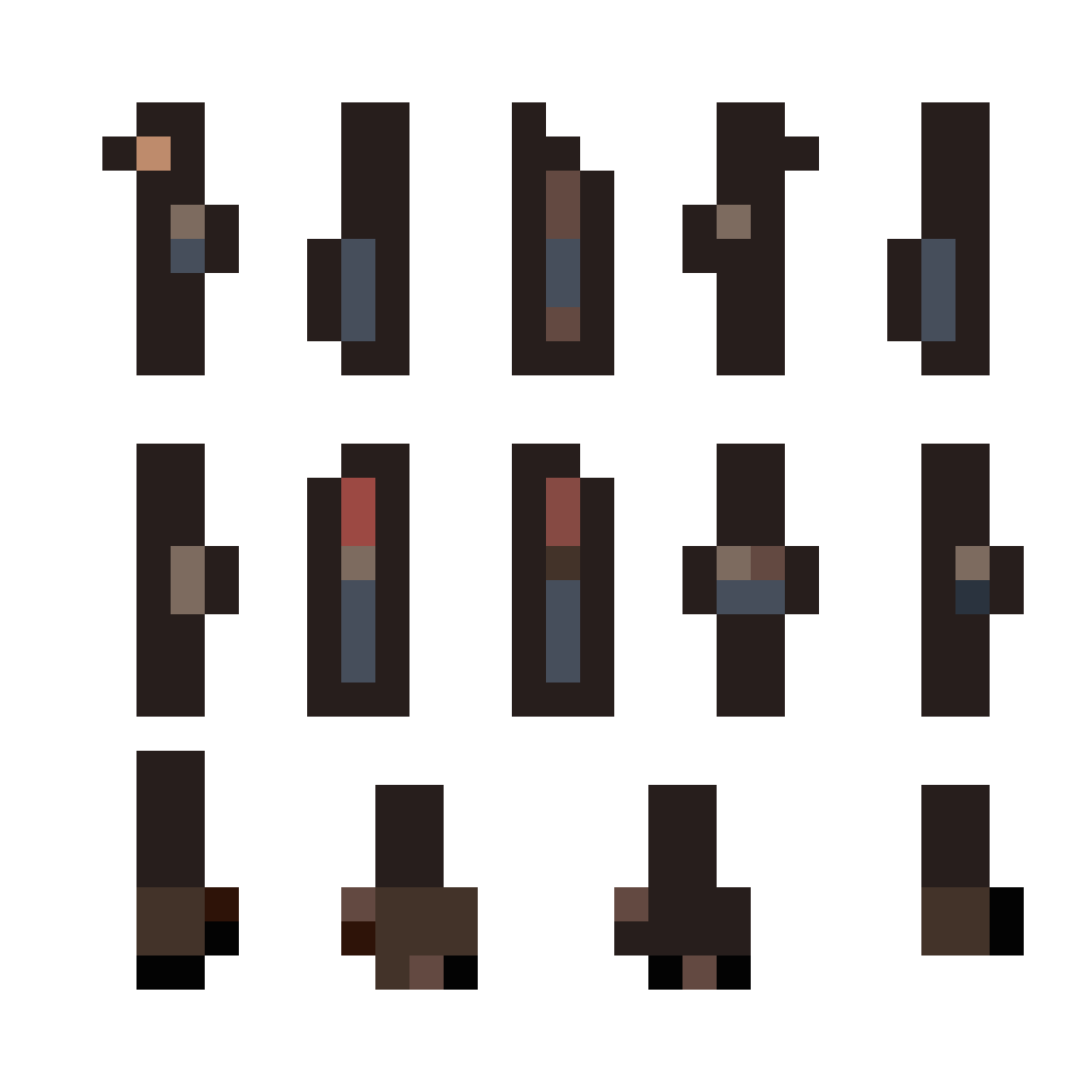 Gritty Western Cowboys: Frontier Spirit Sprite Sheet