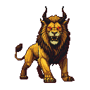 Pixel Art: lion demon