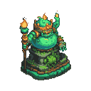 Pixel Art: slime king isometric view