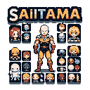 Pixel Art: saitama (generated with AI by Oririth Wizard).