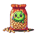 Cute Cereal Monster Peeks from Bag