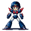 Pixel Art: Rei ayanami en el mazinger (generated with AI by Zaneld Faerie).