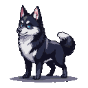 Pixel Art: 黑白边牧