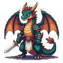 Pixel Art: dragon lord
