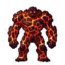 Pixel Art: magma golem