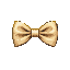 Champagne-beige silk bow tie with subtle golden undertones.