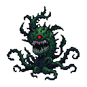 Menacing Plant Monster: Red Eye, Sharp Teeth, Dark Dread