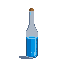 Pixel Art: bottle with blue liquiq