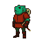 Pixel Art: hero with fish head