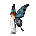 Pixel Art: character with butterfly wings (generated with AI and edited by sandacz).
