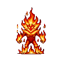 Pixel Art: fire elemental