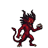 Pixel Art: classic rpg demon monsters
