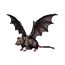 Pixel Art: rat with wings