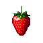 Pixel Art: strawberry (generated with AI and edited by Alouka).