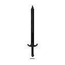 Pixel art generated with AI prompt: black sword game item