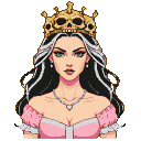 Dark Queen's Gaze: Regal Beauty, Skull Crown