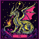 Pixel Art: Dragon tarot cards