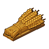 Pixel Art: isometric wheat tile