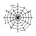 Pixel Art: spider web