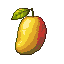 Pixel Art: A colorful mango (generated with AI and edited by Dixy).