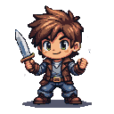 Pixel art generated with AI prompt: Hola bro