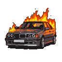 Pixel Art: БМВ за которые огонь