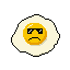 Pixel Art: angry fried egg