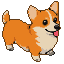 Pixel Art: 生成一只小柯基，要求等距像素