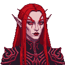 Pixel art generated with AI prompt: blood elve pixel portrai