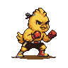 Pixel Art: arcade style figgter character - small chick