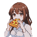Pixel art generated with AI prompt: change hamburger to pizz
