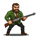 Pixel Art: Create full man charecter with rifle
