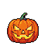 Pixel Art: set of halloween items