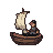 Pixel Art: very small boat