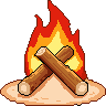 Pixel Art: campfire