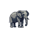 Pixel Art: elephant