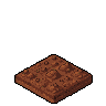 Isometric tile of dark brown, textured soil.